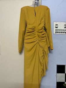 Photoshoot Pintrest Elegant Mustard Party Dress