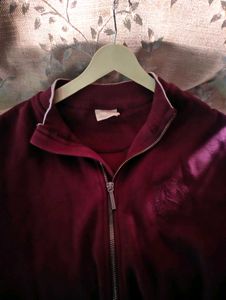 Burgundy Zip-Up Jacket
