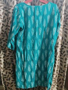 Teal Printed Kurta