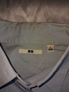 Uniqlo Women Shirt Sky Blue