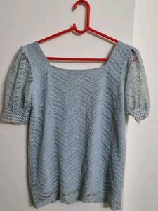 Lace Puff Sleeve Top