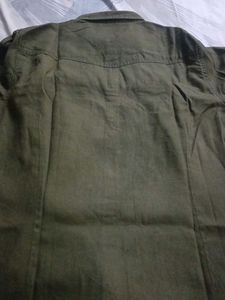 Olive Green Button-Down Shirt
