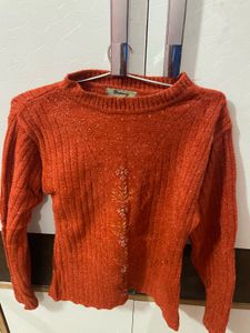 Orange Knit Sweater