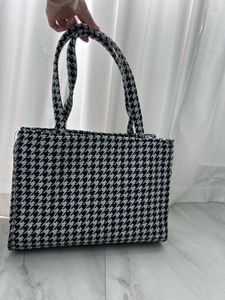 Houndstooth Tote Bag