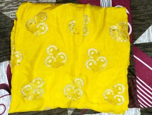 Yellow Suit With Bnarsi Design