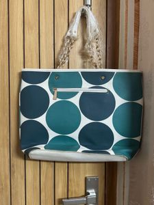 Polka Dot Tote Bag with Bow