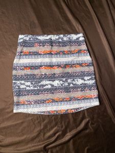 Patterned Mini Skirt