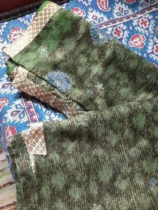 Elegant Green Floral Saree