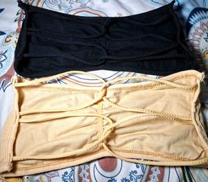 Women Comfortable Bra - Black &amp; Cream
