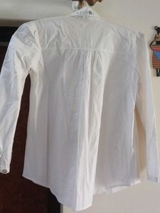 White Floral Accent Blouse