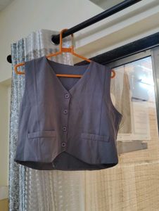 Gray Suit Vest &amp; Pants Set