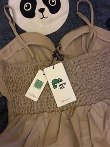 Tan Lace-Up Mini Dress