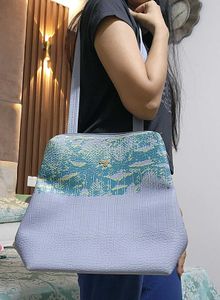 Baggit Textured Blue Backpack Bag
