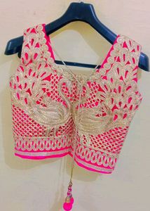 Velvet Choli With Net Lahenga