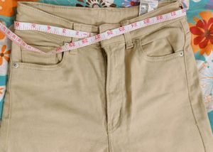 H&amp;M Wide Leg Beige Jeans