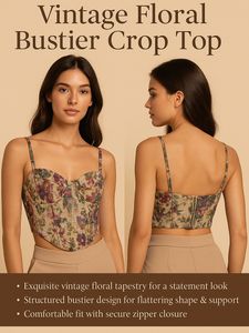 Floral Bustier Crop Top