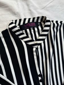 Striped Button-Down Top