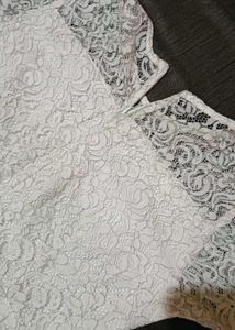 White Lace Midi Dress