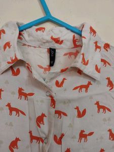 Fox Print Casual Shirt from brand- Rio (Size-XS)