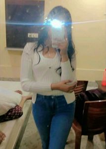 White Ribbed Cardigan Top 🤍🎀