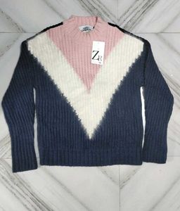 Stylish Colorblock Knit Sweater