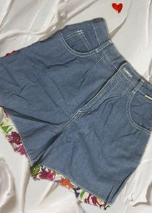 Jeans Shorts Floral Striped