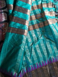 Only Today Offer! Sea Green Saree