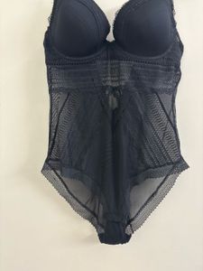 H&amp;M LACE TRIMMED BODYSUIT THONG