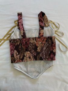 Floral Tapestry Lace Corset Top