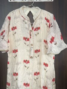 Floral Print Kurta - Full set with Duppata & pants