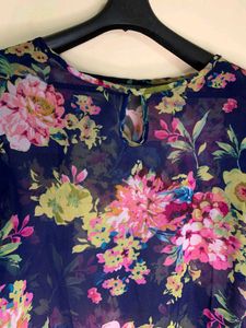 Floral Sheer Long Sleeve Top