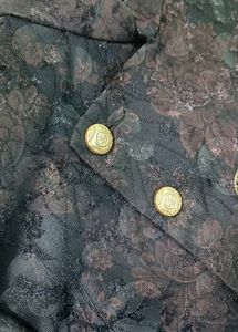 Men Black &amp; Beige Mofit Printed Sherwani