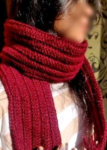 handmade crochet Mikasa scraf