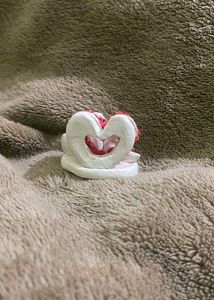 Handmade Clay Swans Photo Stand