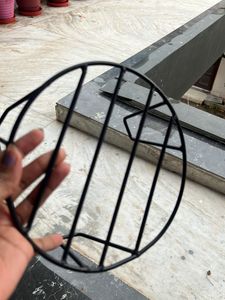 Pack Of 7 Outdoor Black Metal Plant Stands