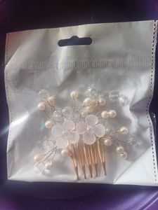 Pearl &amp; Crystal Hair Comb