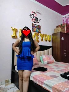 Zara Blue Peplum Style Dress