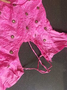 Pink Embroidered Kurta
