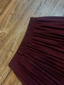 Sparkly Pleated Midi Skirt