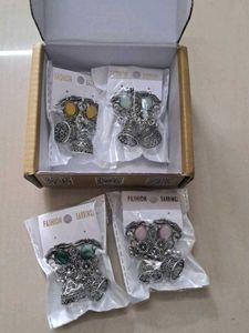 Boho Silver Earring & Ring Sets