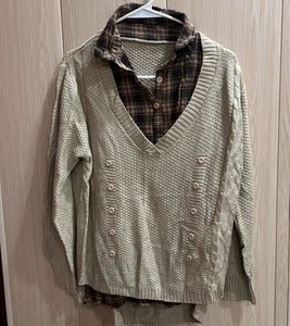 Layered Look Knit Top