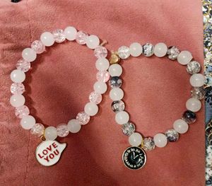 Glass Beads Charms Bracelet Combo