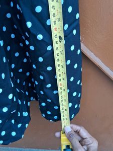 Bsck Polka Dress With Coat