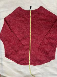 Red Marl-Effect Winter Top