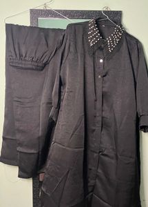 Elegant Mauve Shirt &amp; Pant cord set