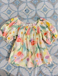 Floral Smocked Top