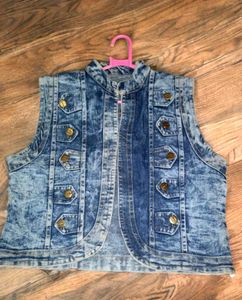 Denim Vest - Sleeveless Jacket