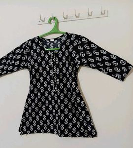 Black Printed Kurti