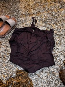 Brown Crop Top