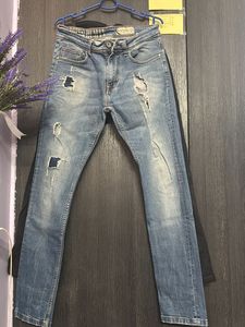 Damaged Blue Being Human Jeans